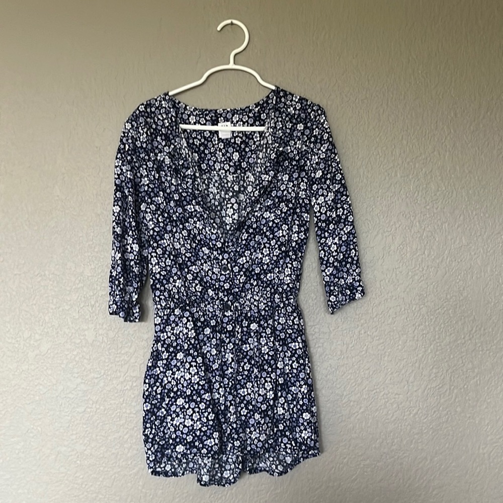 Blue and white flower romper from gap kids size small.